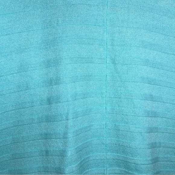 XL Mint Blue Vibrant Knit Sweater Womens Long Sleeve Open Front - Picture 10 of 13